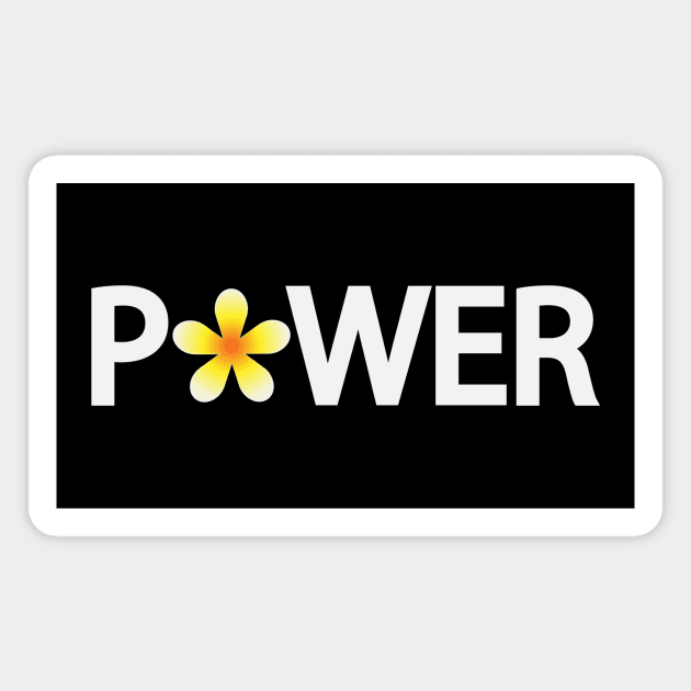 Power artistic typographic artwork Magnet by CRE4T1V1TY